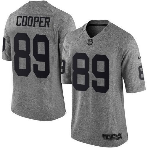 Nike Raiders #89 Amari Cooper Gray Men's Stitched NFL Limited Gridiron Gray Jersey - Click Image to Close
